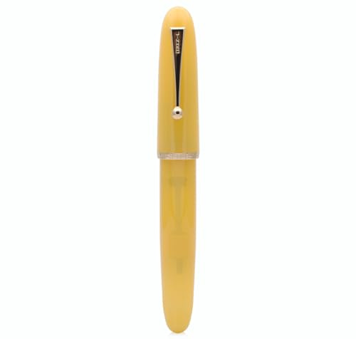 JINHAO DADAO 9019 Fountain Pen Acrylic Ink Pen with Ink Converter (Fine Nib, Transparent Yellow)
