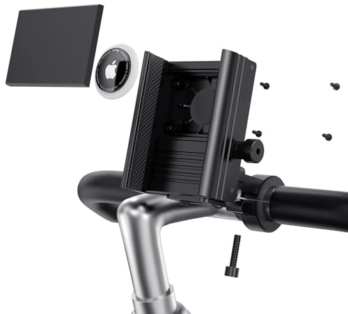 JUCONU Airtag Fahrrad-Handyhalterung, versteckte GPS-Tracker-Hülle für Apple Airtag, Anti-Diebstahl-Halterung für Fahrrad, Elektrofahrrad, Roller