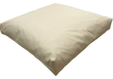 IN WOHO Dekokissen 60x60 cm Beige – Outdoor Kissen wasserabweisend, 10 cm dick, mit Reißverschluss & abnehmbarem Bezug, für Garten, Balkon & Terrasse