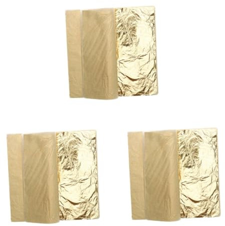 VILLCASE 300blätter Imitation Goldfolie Hochwertige Dekoration Für Kunst Basteln Und Vergoldung Für Rahmen Und Innendesign Nicht