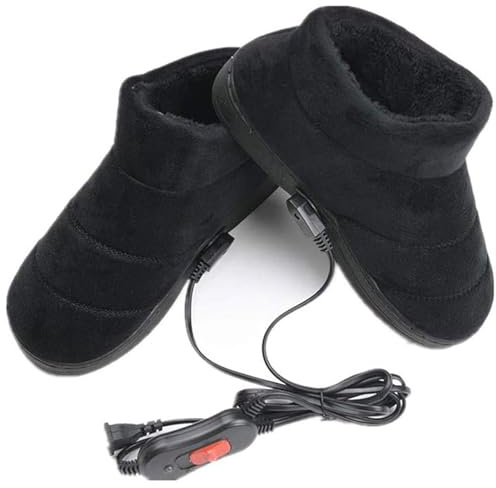 XZLZMYP A,42/44, Scarpe Riscaldate Morbido Scaldapiedi Elettrico Pantofole Riscaldanti Uomini Donna Scaldapiedi per Casa E Ufficio per Inverno Protezione Freddotenere Caldo Casa