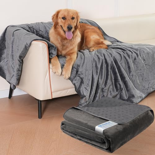 HezzLuv Wasserdicht Hundedecke 203x229 cm, Waschbar Flanell Haustierdecke