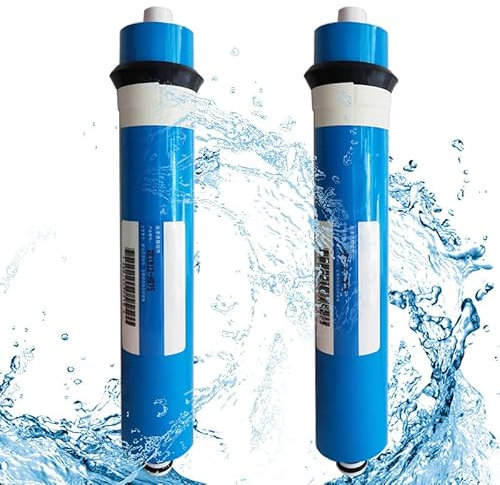 Untertischfilter 2 STÜCKE 50/75/100 GPD Home Küche Umkehrosmose RO Membran Ersatz Wassersystem Filter Reinigungswasser Langlebig und weniger anfällig für Risse(50G 2PS)