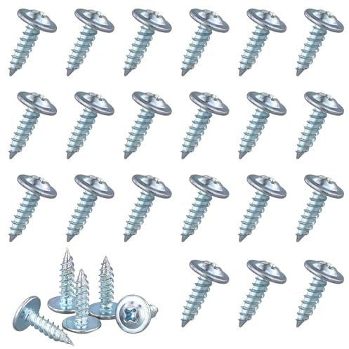 100 Pezzi M4,2 x 16 mm viti a testa piatta, Testa rotonda Viti per legno, viti autofilettanti a testa tonda, per finestre, legno, attrezzature industriali