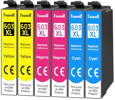 Yowell 603XL Druckerpatronen Kompatibel für Epson 603XL 603 XL für Expression Home XP-2100 XP-2150 XP-3100 XP-3105 XP-3150 XP-4100 XP-4155 Workforce WF-2810 WF-2830 WF-2835 WF-2840 WF-2850