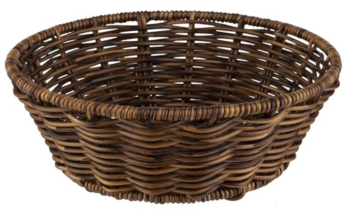 APS 40341 COVE Corbeille ronde tressée en polypropylène Marron Diamètre 20 cm Hauteur 7 cm