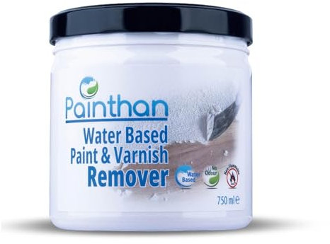 Painthan Paint & Varnish Remover Gel, Odourless, Eco-Friendly, Non-Toxic, Non-Flammable - Powerful Water-Based Paint Stripper for Wood, Metal, Concrete & More - 750ml