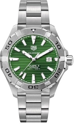 Tag Heuer Aquaracer WAY2015.BA0927 - Orologio automatico da uomo con quadrante verde, 43 mm