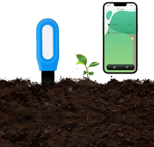 Mcbazel Testeur d'Humidité et Température du Sol, Capteur Intelligent de Plantes pour Jardinage d'Intérieur, Hygromètre et Thermomètre Précision avec Zigbee, Sonde Douce pour Plantes en Pot, Pelouse