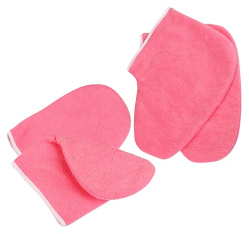 WOONEKY Paraffin Therapie Zubehör Set Mit Handschuhe Und Fußabdeckungen Feuchtigkeitsspendend Hautpflegend Für Professionelle Salon Heimbehandlung Einfach Anzuziehen Kompatibel Mit Paraffi