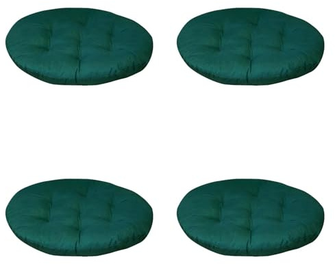 Generisch 4er Set Rutschfestes Stuhlkissen 40 cm Rund Sitzkissen 5 cm Dicke Bodenkissen Sitzpolster Bequeme Stuhlauflage Sitzpolster Polster Auflage Dekokissen für Outdoor Indoor (Grün)