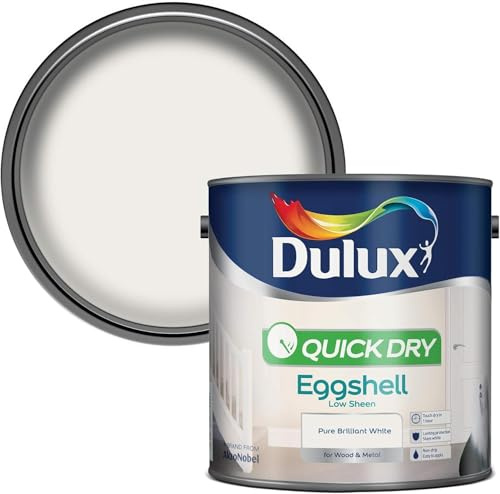 AXpower Inspirational Technology Empowering People Quick Dry Eggshell Paint – Pure Brilliant White, Smooth Low Sheen Finish, Suitable for Doors, Trim and Furniture, 2.5L