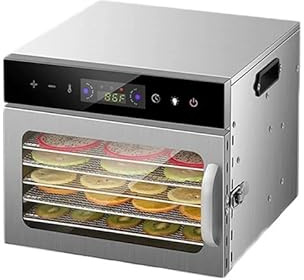 Deshidratador De Carne 400/800w, 6-18 Bandejas, Temperatura 30-90°c, Temporizador 24h, Pantalla LED, Secado Uniforme, Ideal Para Jerky, Frutas, Verduras Y Hierbas Aromáticas(6 floors)