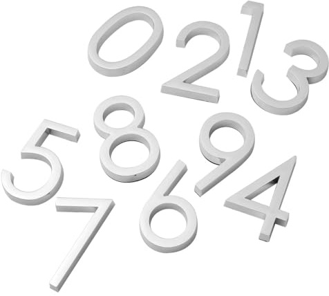 MAGICLULU Adesivi Numeri Civici 0-9 Plastica Autoadesivi 10 Pezzi per Porte Casa Hotel Ufficio Design Tridimensionale e Resistente Agli Agenti Atmosferici