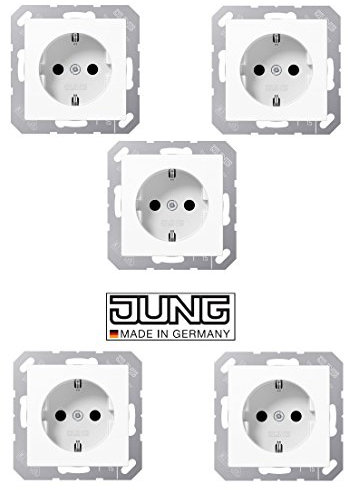 5 x Jung SCHUKO-Steckdose A 1520 WW