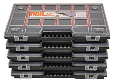 5 Set Assortiment Boîte de tri Panier à bagages Valise de petits 290 x 195 x 35 mm solide et empilable