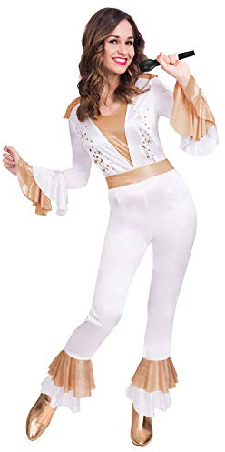 (PKT) (Fix 0/1) (9905715) Adult Ladies Disco Queen Costume One Piece (Medium)