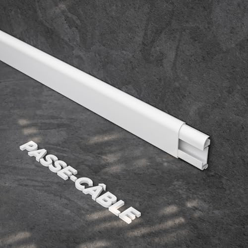 Plinthe cimaise PVC blanc - 50mm x 1m - Lot de 5