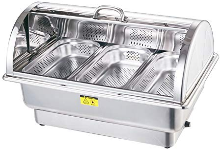 Aprilhp Chafing Dish Buffet Set, Food Warmers Buffet Server Stainless Steel Roll-Top Chafer for Buffets Breakfast Restaurant Weddings Parties Banquets Catering Events, Catering Supplies, 8 Quart