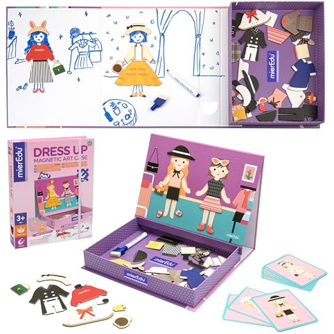 mierEdu Magnetspiel Box Dress Up, Magnetpuzzle für Kinder ab 3 Jahren