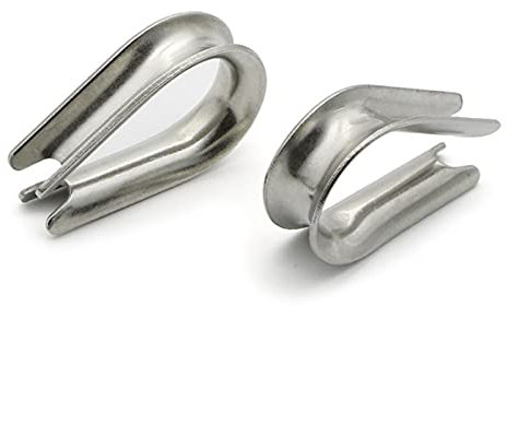sujetacables de acero, M8 10 12 M18 M18 M18 Cuerda de alambre de acero inoxidable, anillo de protección Sujetadores de anclaje Línea de anclaje Thimbles Anillo de plata Abrazadera Cable de cables Bucl