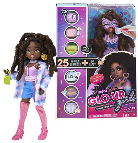 Instaglam Glo Up Girls Kenzie Fashion Doll with 25 Fashion Surprises and Accessories. Collectable Doll for Kids Age 6+ 10 inch Scale doll Unboxing Toy
