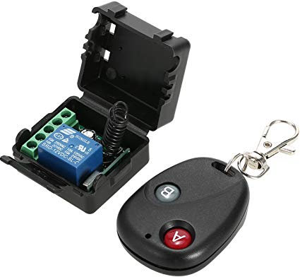 Splenssy Transmisor y receptor de 433 MHz, Smart Home 12 V 1 CH interruptor remoto inalámbrico relé universal módulos de interruptor de control remoto y transmisor RF controles remotos