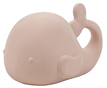 Nattou Badespielzeug aus 100 % natürlichem Gummi, Spielzeug-Wal für die Badewanne, BPA-frei, Silicon, Rosa