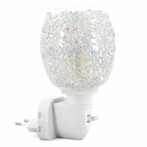 Candle Brothers elektrische Duftlampe | Flow | Aromalampe für Duftwachs | Nachtlicht für Steckdose | Duftlampe Keramik Weiß | Steckdosen Lampe für Büro, Schlafzimmer, Yoga