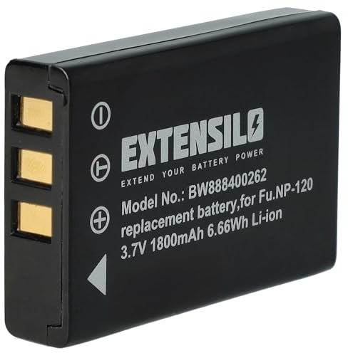 EXTENSILO 1x batería Compatible con Medion 20 MP Superzoom P44029, MD 86929 cámara (1800 mAh, 3,7 V, Li-Ion)