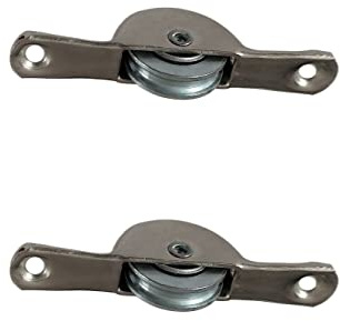 Laufrolle aus Stahl Führungsrolle für Schiebetür Rolle mit Kugellager Schiebetürbeschlag universelle Bodenführung für Holzschiebetüren 55mm Nut 2 Stück