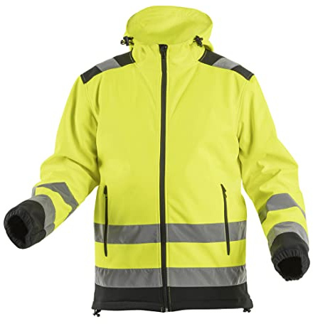 Högert Wasserdichte Softshell Warnschutzjacke Argen in Gelb XL