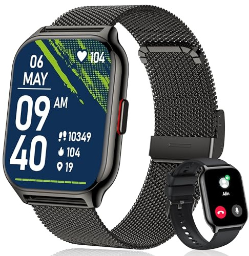 ZOSKVEE Smart Watch for Men Women Answer/Make Calls, 2.01 Fitness Watch with Blood Pressure Monitor Fitness Tracker 110+Sports Modes Step Counter IP68 Waterproof Smartwatch for Android iOS