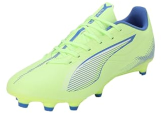 PUMA Unisex Adults Ultra 5 Play FG/AG Soccer Shoe, Fizzy Apple-PUMA White-BLUEMAZING, 43 EU