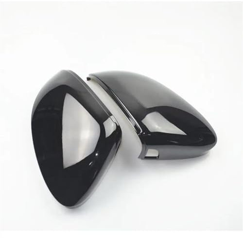 Rückspiegelgehäuse Seite Flügel Rückspiegel Abdeckungen Rückspiegel Abdeckung Fall Kappe Fit Für VW Für Golf 8 MK8 R Für GTI Für W/Lane Assist 2020-2022 Rückspiegelkappen ( Farbe : Glossy Black )