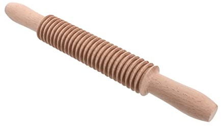 VINTORKY Rodillo Para Hornear Masa Rodillo Estriado Para Hacer Pasta De Cocina Roscado De 12.99 Pulgadas Para Amasar En Casa Cocina Y Restaurantes 1 Pieza