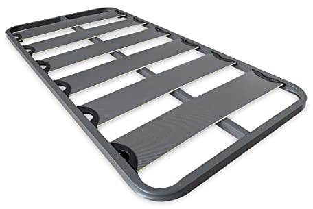 amuéblate online - Somier de Láminas Anchas Reforzado Anti - Ruido Estructura 40x30 mm Sin Patas, Estabilidad y Robustez, 90x190