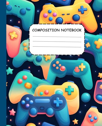 Gaming Notebook : Video Game Composition Notebook for Kids , Teens, Adults | Video Game Journal: 110 Pages | 7.5 x 9.25