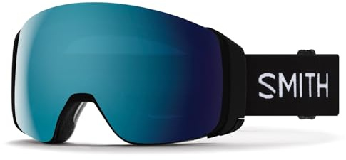 SMITH 4D MAG Snow Goggles – Adult Ski & Snowboarding Goggles with BirdsEye Vision, Anti-Fog Performance & 100% UV Protection – for Men & Women – Black, ChromaPop Sun Blue Mirror
