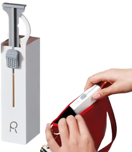 Sirseon Distributeur de fil dentaire portable - Organisateur de -dents automatique portable - Boîte de rangement pour adultes, bâtonnets de fil dentaire pour , les âges, amis