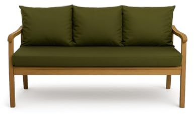 Setgarden® Kissen für Gartenbank mit Rückenlehne – Set – doppelseitiges Kissen für Schaukel und Bank, erhältlich in verschiedenen Farben und Größen (Grün, 140 x 60 x 50 cm)