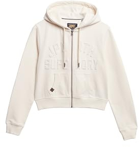 Superdry Damen Kurzes Athletic Essentials Hoodie mit Reißverschluss