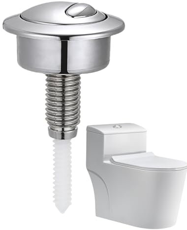 Couvercle de Bouton de Toilette - Remplacement Bouton de Chasse d’Eau Double Poussoir | Accessoire Réservoir WC, Pièce Détachée Toilette, Bouton de Chasse Réglable pour Salle de Bain