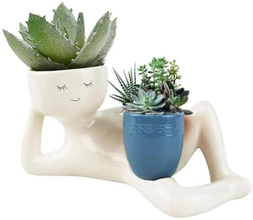 Lying Man Planter Pot | Lying Down Figure Planterss,New Lazy Guy Planter,Funny Plant Pots,Uniques Lying Down Figure Flowerpot For Home Garden Decor
