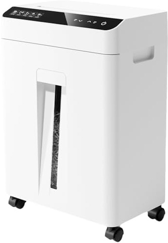 6-sheet Cut Paper Shredder Heavy Duty for Home Office Use, 60-sheet Automatic Shredded Paper Machine With 18L Pull Out Bin, One-touch Paper Return, 4 * 15/2 * 12mm Shredding Effect 2 * 12mm