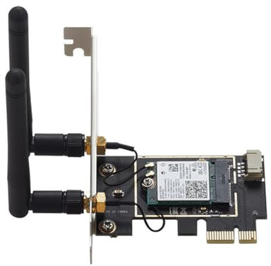 Vocdikficy Tarjeta WiFi WiFi 7 BE200 PCI-E Bluetooth 5.4 Tri Band 2.4G&5G&6GHz 8774Mbps Tarjeta de Red InaláMbrica BE200 para Win11