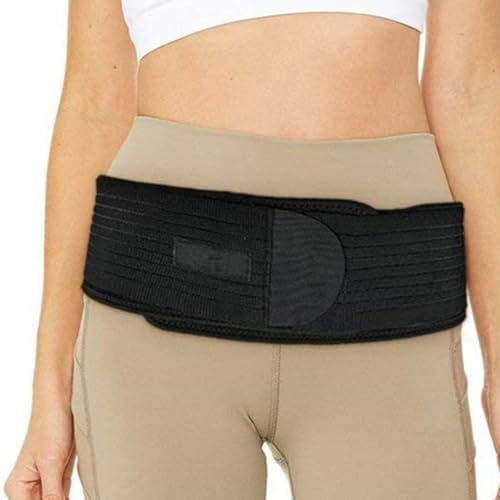 Cinturón De Compresión De Soporte De Cadera, Cinturón De Soporte, Cinturón De Trocánter, Soporte Lumbar, Aparato Ortopédico De Cadera para El Alivio del Dolor del Ner, Black, Regular