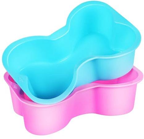 Ciieeo 2stücke Hundeknochen-kuchenform Silikon-backformen Knochenförmige Hunde-geburtstagskuchenformen Silikonformen Zum Backen Backwerkzeuge