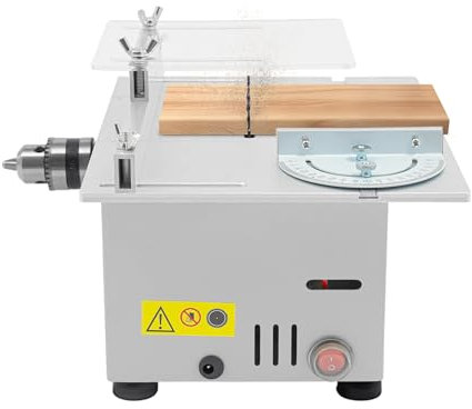 Garbenat Bordscirkelsåg, 96 W, bordscirkelsåg, 7 hastigheter, justerbar bordscirkelsåg, bordssåg med 10–11 cm sågblad, 0–29 mm, justerbart skärdjup för träbearbetning, skärning aluminium