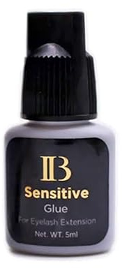Beauty IB Sensitive Colle à cils 5 ml pour extensions de cils Temps de séchage 2-3 secondes Colle à cils 5 g Corée IB Capuchon noir